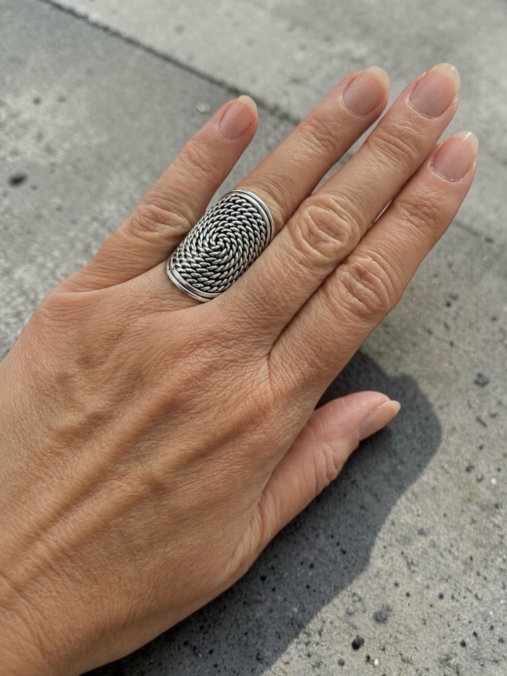 NWT Artisan Design 925 Sterling Silver Spiral Bohemian Rope Ring! Sizes 6-10 - Picture 5 of 7